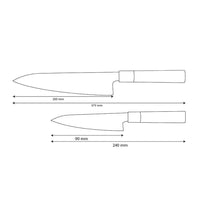 Shinrai Knives – Takumi Kaza 2-teiliges Damastmesser-Set – Kochmesser + Schälmesser