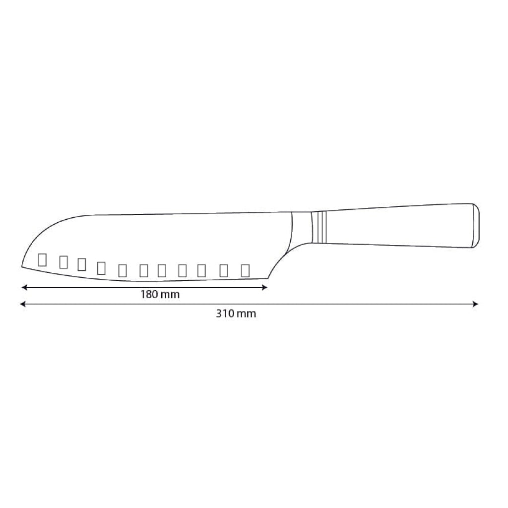 Shinrai Knives - Micarta Juwelen Damaskus Santoku 18 cm