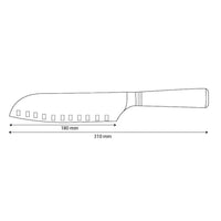 Shinrai Knives - Micarta Juwelen Damaskus Santoku 18 cm