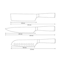 Shinrai Knives - Damascus Print 3-teiliges Messerset
