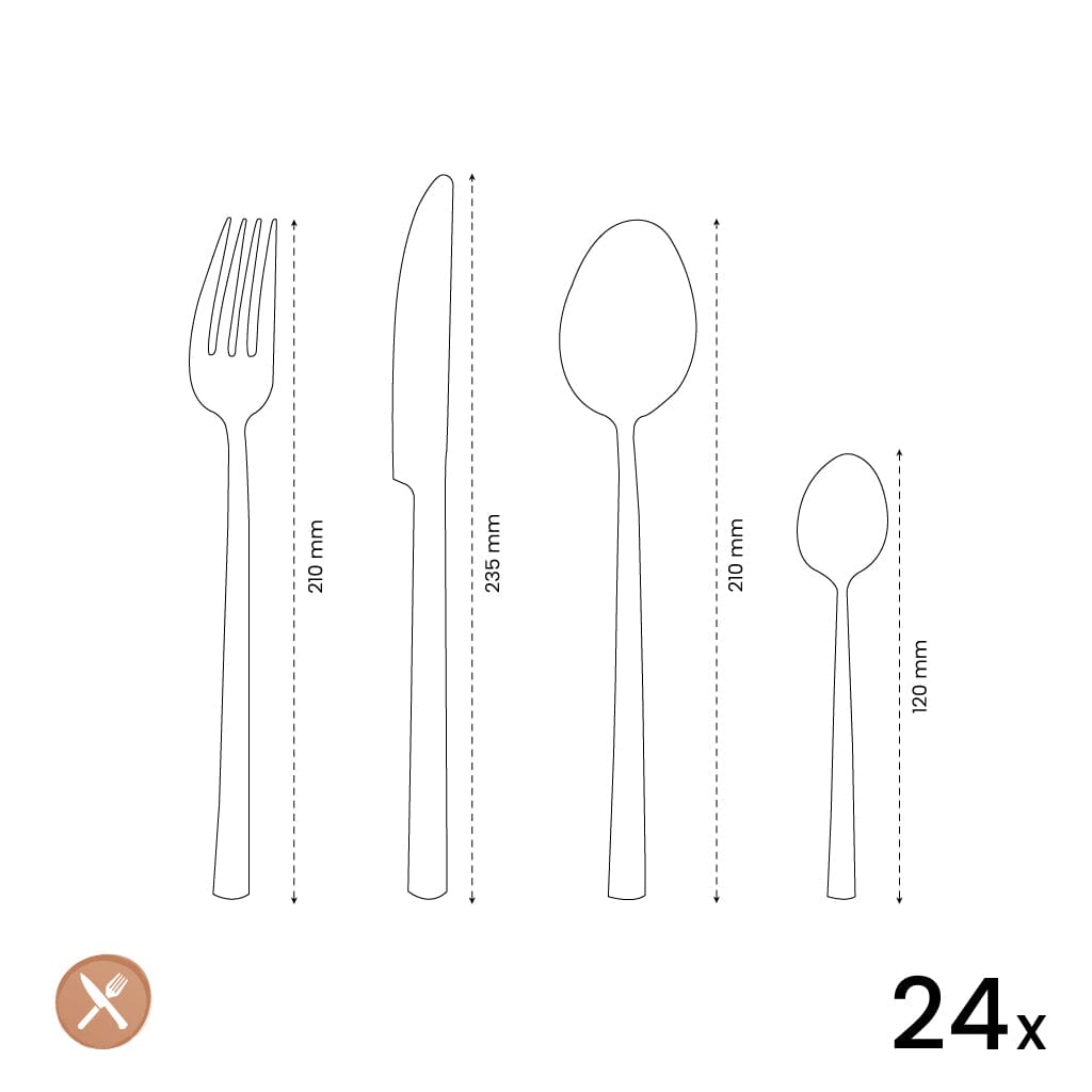 Amefa - Felicity 24-delige Bestekset - Champagne Bestekset Amefa