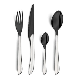 Amefa - Lumino 16-teiliges Besteckset - Schwarz/Weiß Amefa - Lumino 16-delige Bestekset - Zwart/Wit Bestekset Amefa