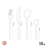 Amefa - Manille Stonewash 16-delige Bestekset - Zilver Bestekset Amefa
