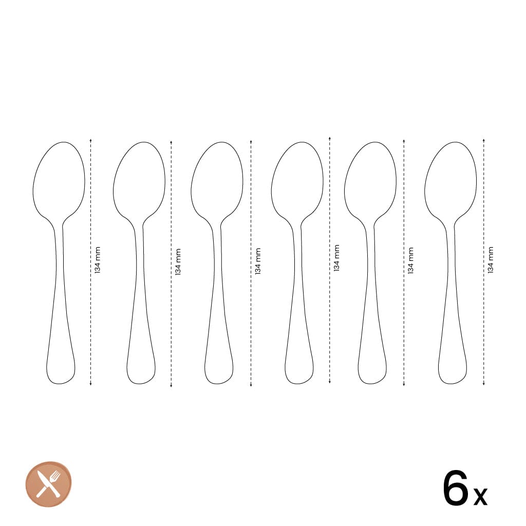 Amefa - Metropole 6 Koffielepels - Zilver Koffielepels Amefa