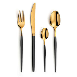 Amefa - Soprano 16-teiliges Besteckset schwarz/gold in Trendbox Amefa - Soprano 16-pcs Cutlery Set black/gold in Trend box Bestekset Amefa