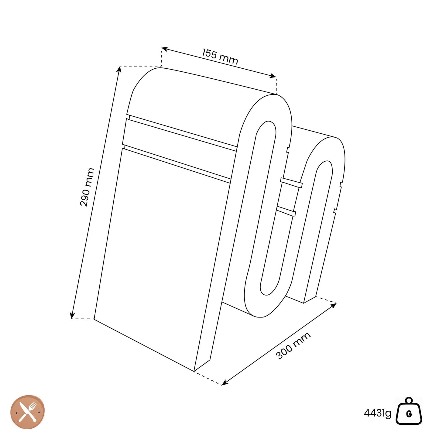 Artelegno - Chicane Magnetisch Messenblok - Beukenhout Magnetisch messenblok Artelegno