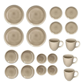Blomus - Canju Geschirrset 4 Personen, 20-teilig Moonbeam Blomus - Canju Serviesser 4 pers, 20 delig Moonbeam Serviesset Blomus