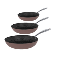 Ensemble de 3 poêles à frire Cook & Pan - Honey Taupe of Mind