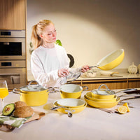 Cook & Pan - Sunny Side Pannenset 9-delig Pannenset Cook & Pan