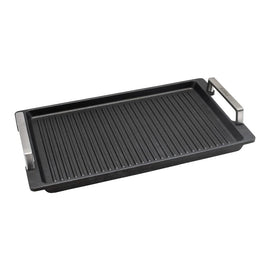 Eurolux Grillplatte mit Edelstahlgriffen 41 x 24 x 2,5 cm Eurolux Grilplaat met RVS grepen 41 x 24 x 2,5 cm Eurolux