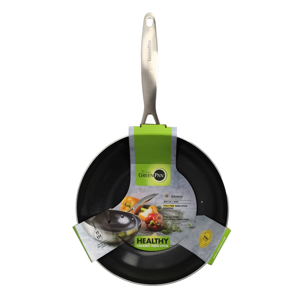 GreenPan - Geneva Wok met keramische antiaanbaklaag 28cm Wokpan GreenPan