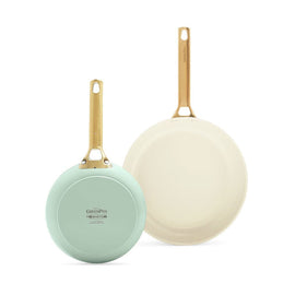 GreenPan - Padova Mint Green 2-teiliges Pfannenset mit keramischer Antihaftbeschichtung 20/26 cm GreenPan - Padova Mint Green 2-delige pannenset met keramische antiaanbaklaag 20/26 cm Pannenset GreenPan