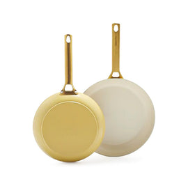 GreenPan - Padova Sunshine Yellow 2-teiliges Pfannenset mit keramischer Antihaftbeschichtung 20/26 cm GreenPan - Padova Sunshine Yellow 2-delige pannenset met keramische antiaanbaklaag 20/26 cm Pannenset GreenPan