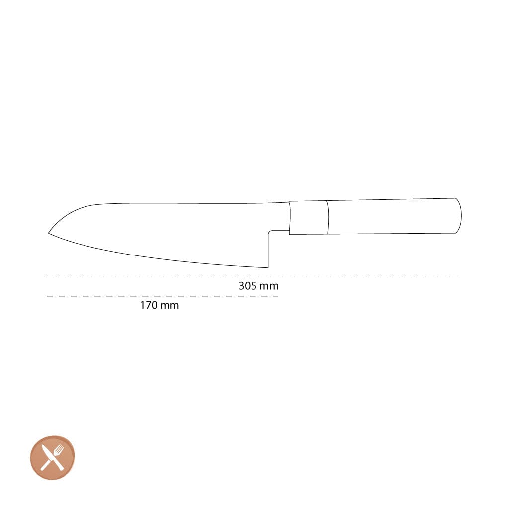 Kai Shun - Magoroku Pakka Santoku mes (17,0 cm) Kai Shun