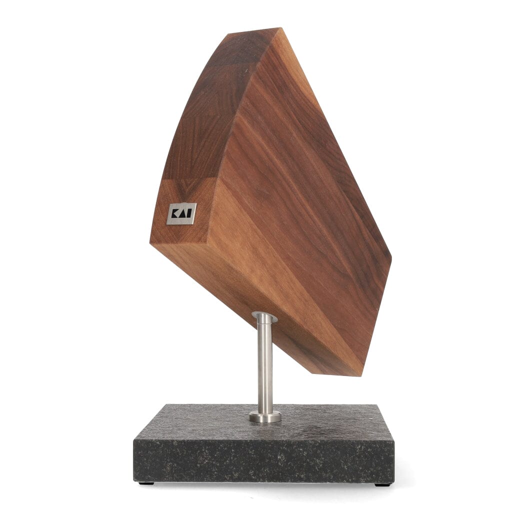 Kai Shun - Roterend Messenblok Graniet/Walnoot Kai Shun