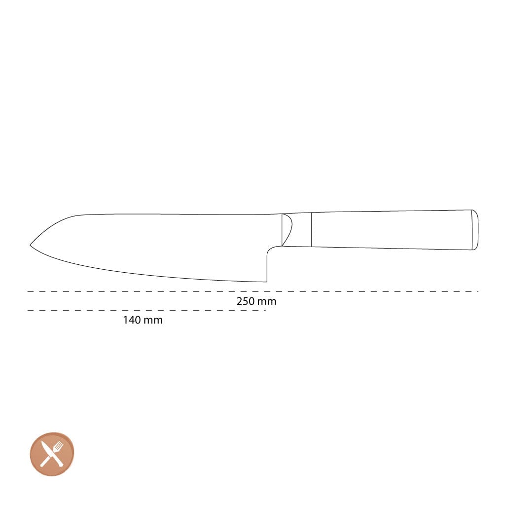 Kai Shun - Wit Santoku 7'' (18,0 cm) Kai Shun