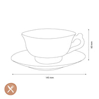 &Klevering - Kop en Schotel Whip - Roze - Set Van 2 Cappuccino kopjes &Klevering