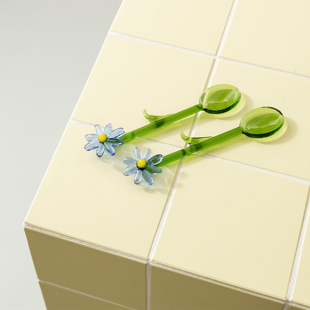 &Klevering - Lepel flora blauw set van 2 Lepels &Klevering