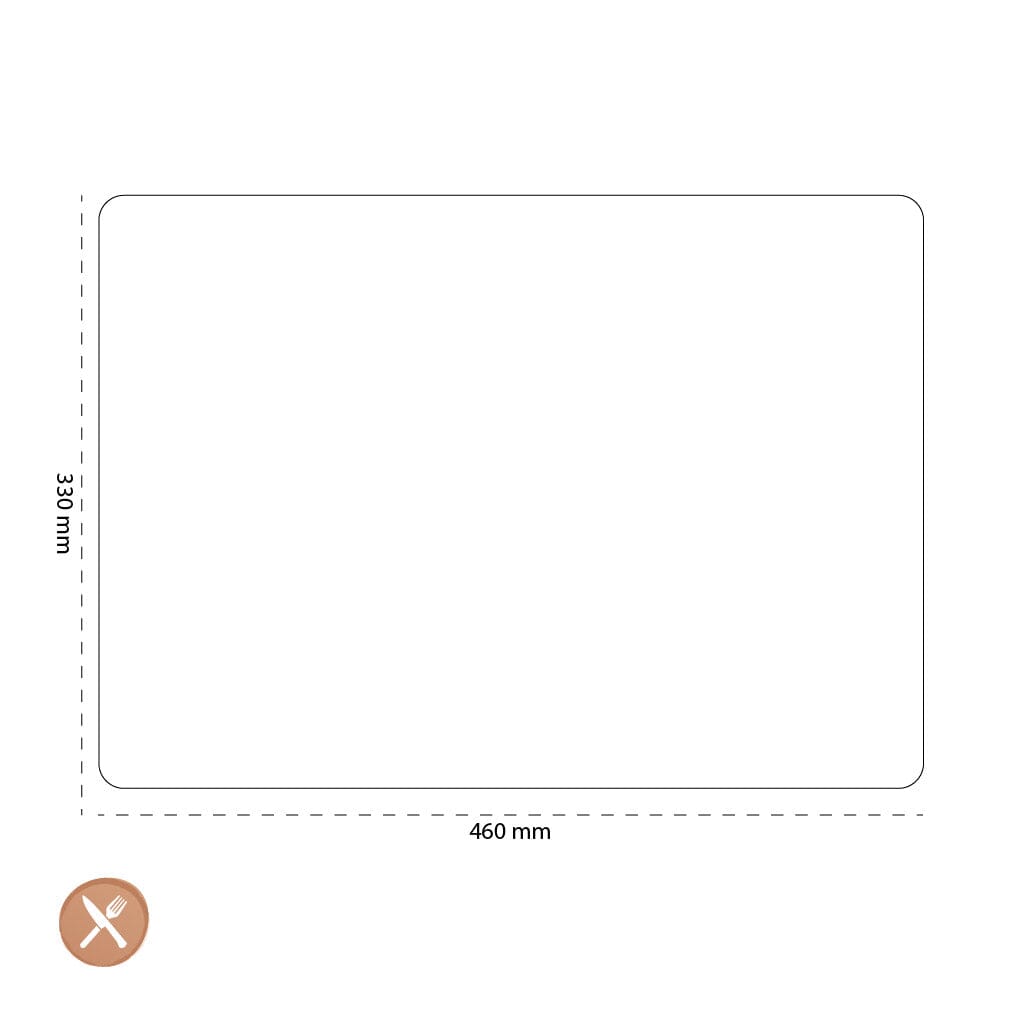 Leonardo - Placemat Leer 33x46cm - Donker Grijs Placemat Leonardo