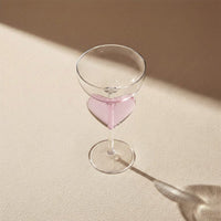 Lepelclub - Campagne Coupe - Hart - Roze Champagne glazen LepelClub