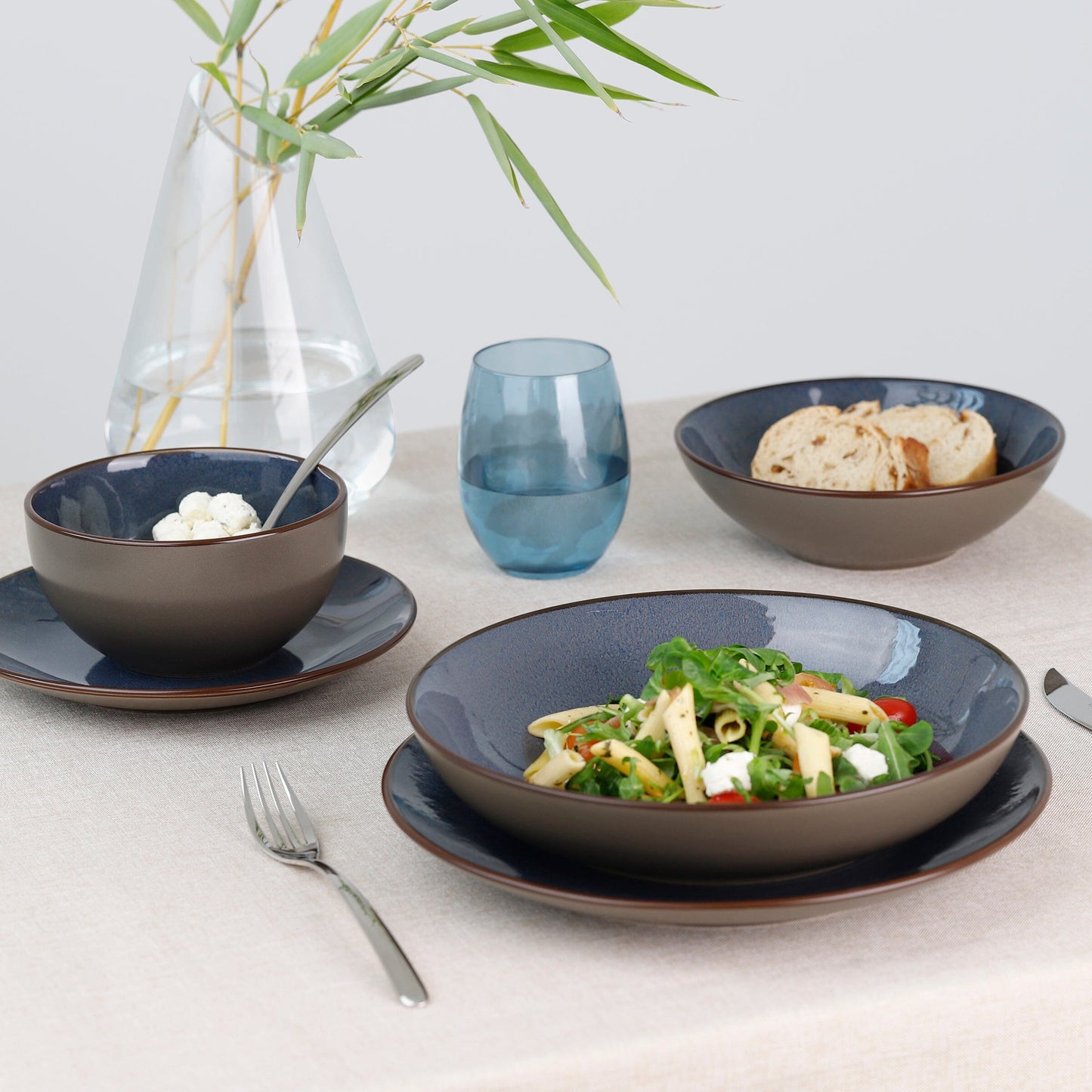 Medard de Noblat - Feeling Indigo Dessertbord 21 cm (set van 6) Dessertborden Medard de Noblat