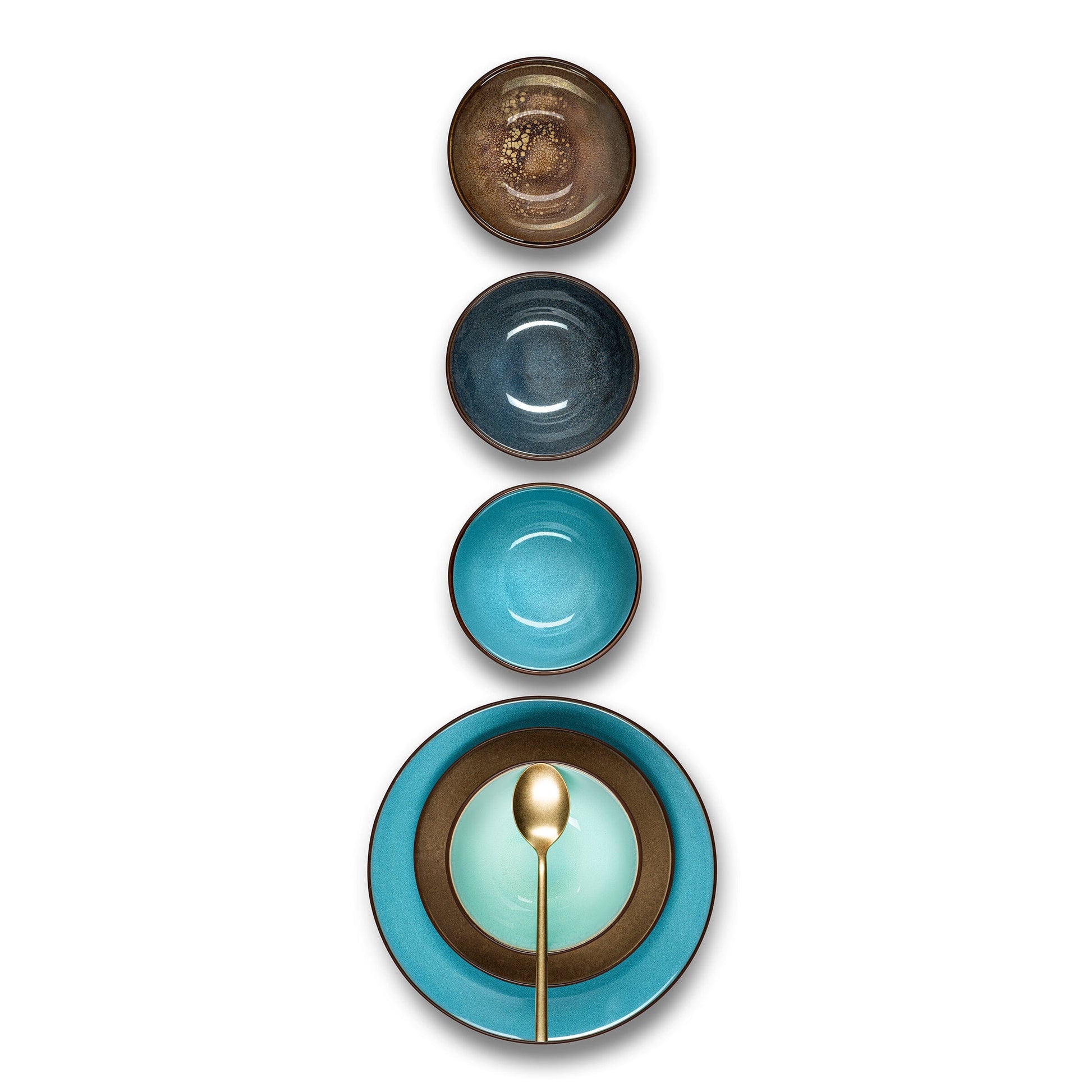 Medard de Noblat - Feeling Indigo Dessertbord 21 cm (set van 6) Dessertborden Medard de Noblat