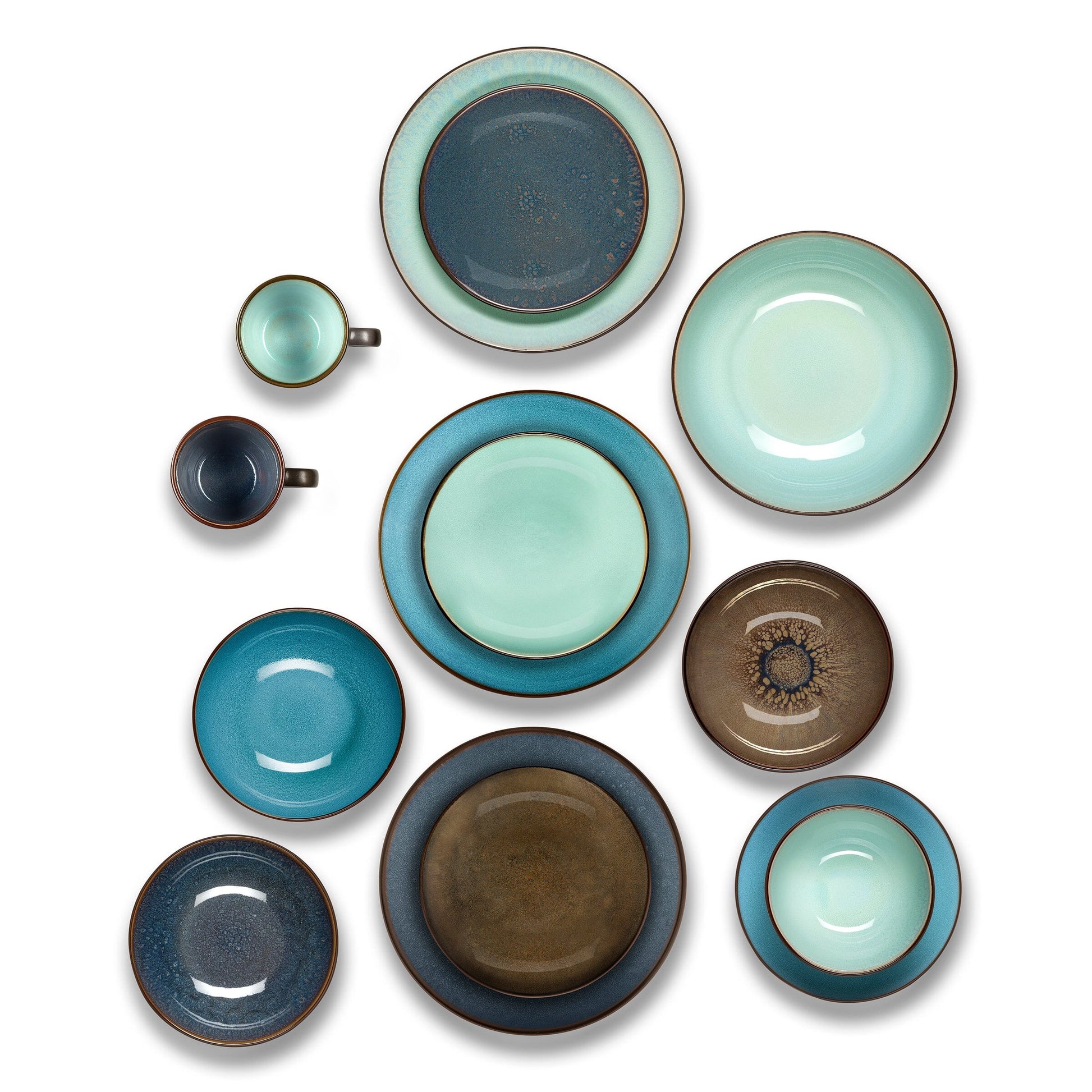 Medard de Noblat - Feeling Indigo Dessertbord 21 cm (set van 6) Dessertborden Medard de Noblat