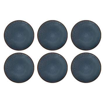 Medard de Noblat - Feeling Indigo Dessertbord 21 cm (set van 6) Dessertborden Medard de Noblat