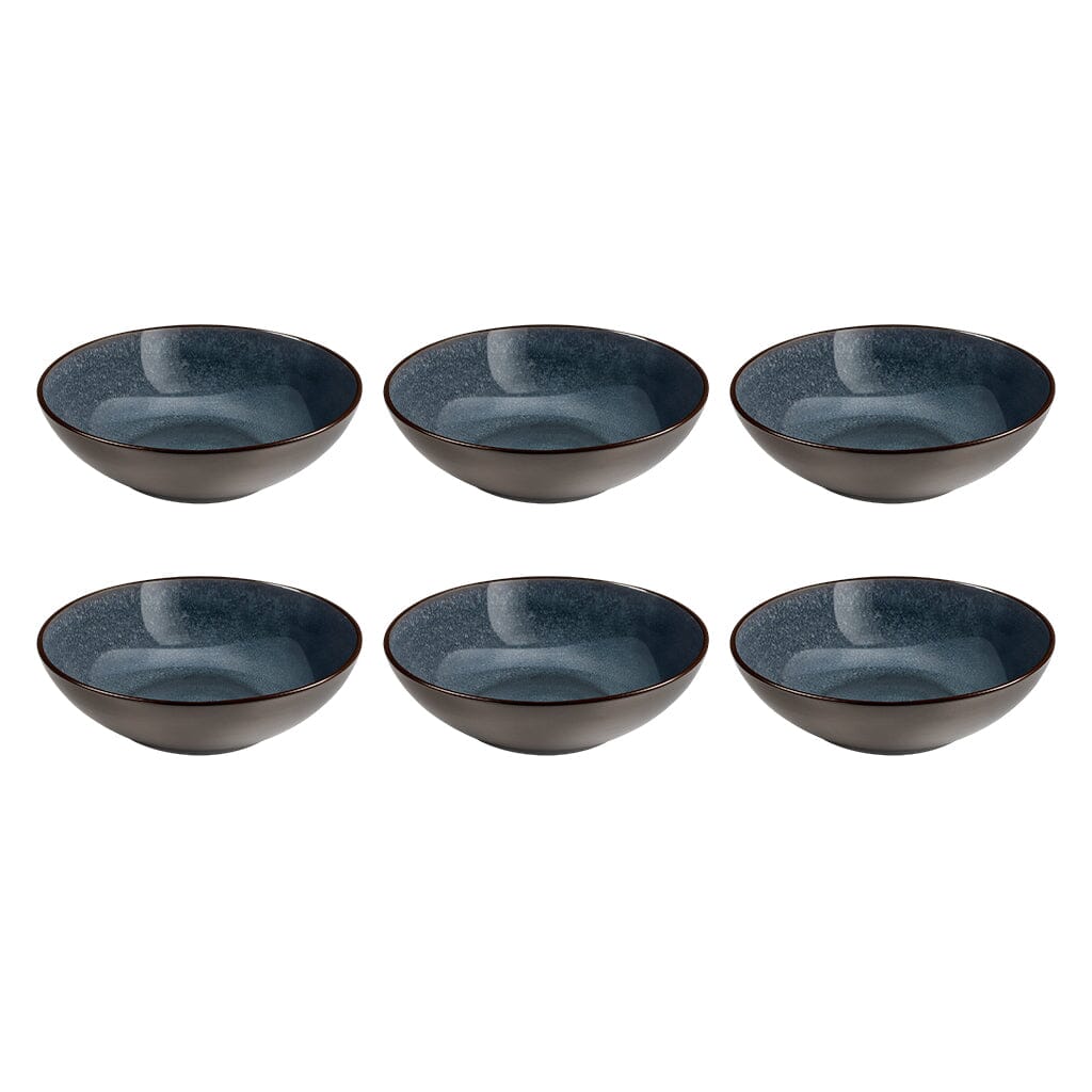 Medard de Noblat - Feeling Indigo - Pastaborden 18 cm (set van 6) Pastaborden Medard de Noblat