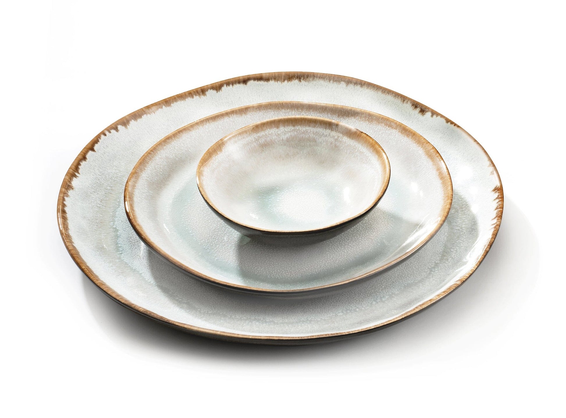 Medard de Noblat - Shadow Aqua Dessertbord 20.5 cm (set van 6) Dessertborden Medard de Noblat