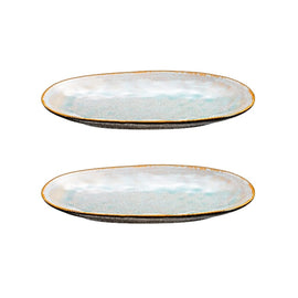 Medard de Noblat - Shadow Aqua Extra große Servierschüssel 36 x 22 cm (2er-Set) Medard de Noblat - Shadow Aqua Extra Grote Serveerschaal 36 x 22 cm (set van 2) Serveerschaal Medard de Noblat