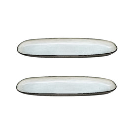 Medard de Noblat - Shadow Nacre Große Servierplatte 35,5 x 14 cm (2er-Set) Medard de Noblat - Shadow Nacre Grote Serveerschaal 35.5 x 14 cm (set van 2) Serveerschaal Medard de Noblat