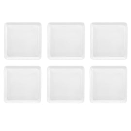Medard de Noblat - Yaka Weißer quadratischer Speiseteller 25,5x25,5 cm (6er-Set) Medard de Noblat - Yaka White Vierkant Dinnerbord 25.5x25.5 cm (set van 6) Dinerborden Medard de Noblat