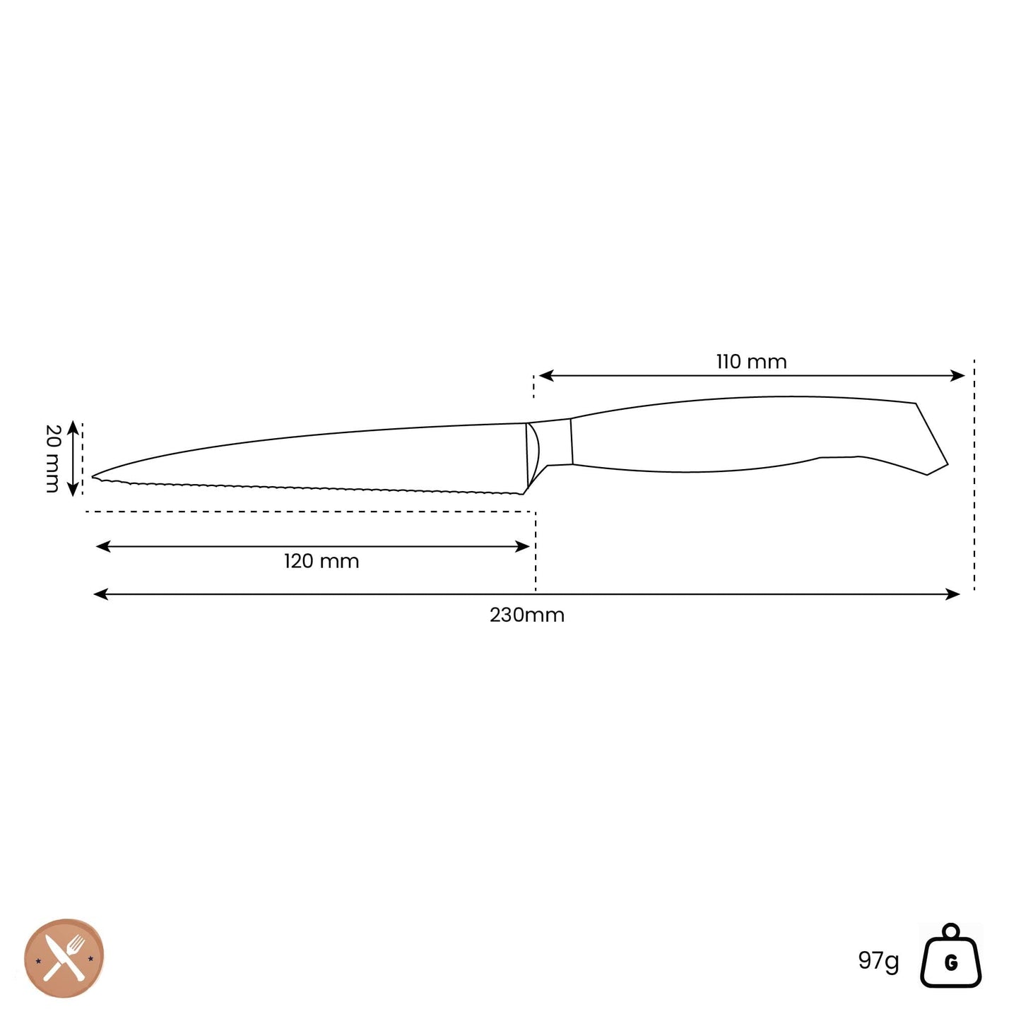 Messermeister - oliva luxe 13 cm tomatenmes Tomatenmes Messermeister