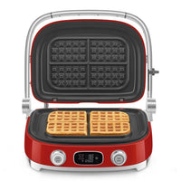 Smeg - Multifunktionsgrill | Rot | 50er Jahre | Kontaktgrill