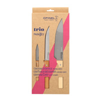 Opinel - Messenset 3delig, Opinel Parallèle, rvs/hout Opinel