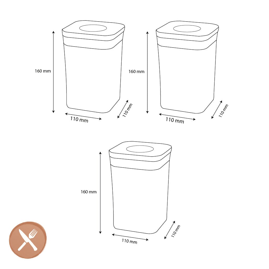 OXO Voordeelset Voorraadbussen POP, 3-delig OXO