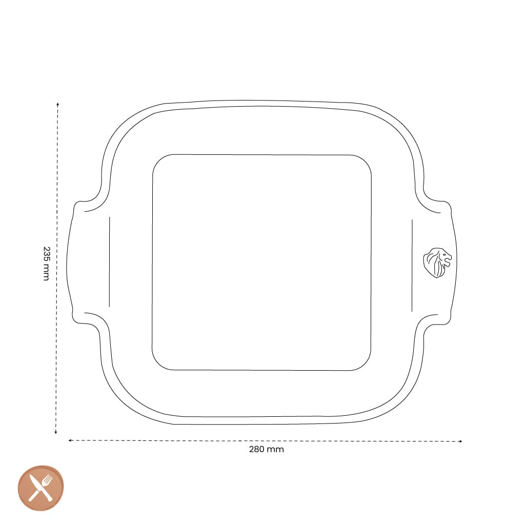 Peugeot - Appolia Ovenschaal Vierkant 28 cm Saffraangeel Ovenschaal Peugeot