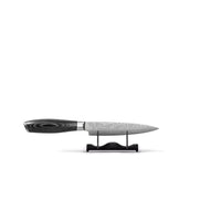 Shinrai Knives - Damast Pakka Wood 6-delige Messenset + Messenblok Rotate Messenset met blok Shinrai Knives