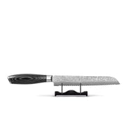 Shinrai Knives - Damast Pakka Wood 6-delige Messenset + Messenblok Rotate Messenset met blok Shinrai Knives
