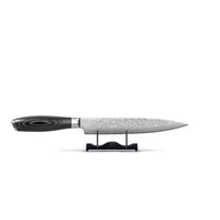 Shinrai Knives - Damast Pakka Wood 6-delige Messenset + Messenblok Rotate Messenset met blok Shinrai Knives