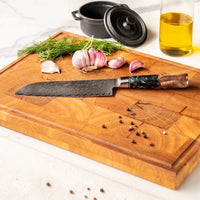 Couteaux Shinrai - Coffret de 6 couteaux en époxy onyx + Bloc de couteaux double face Cito avec bloc