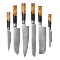 Shinrai Knives - Epoxy Onyx Mega Bundel - All you need Messenset met blok, snijplank en slijpsteen Shinrai Knives