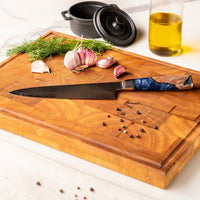 Shinrai Knives - Epoxy Sapphire 6-delige Messenset + Messenblok Rotate Messenset met blok Shinrai Knives