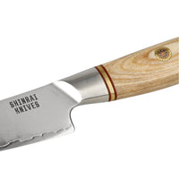 Shinrai Knives - Hikari Damascus 4-delige set - Koksmes + Santoku + Broodmes + Schilmes Messenset Shinrai Knives