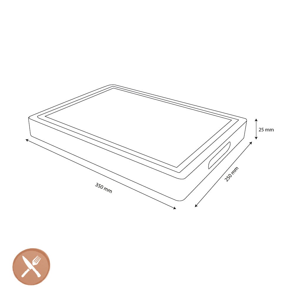 Shinrai Knives - Luxe Snijplank Acaciahout - Kopshout - 35 × 25 × 2.5 cm Houten snijplank Shinrai Knives