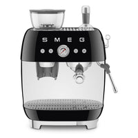 Smeg - Espressomachine | Zwart | Jaren 50 | Handmatige espressomachine met geïntegreerde bonenmaler Handmatige Espressomachine Smeg