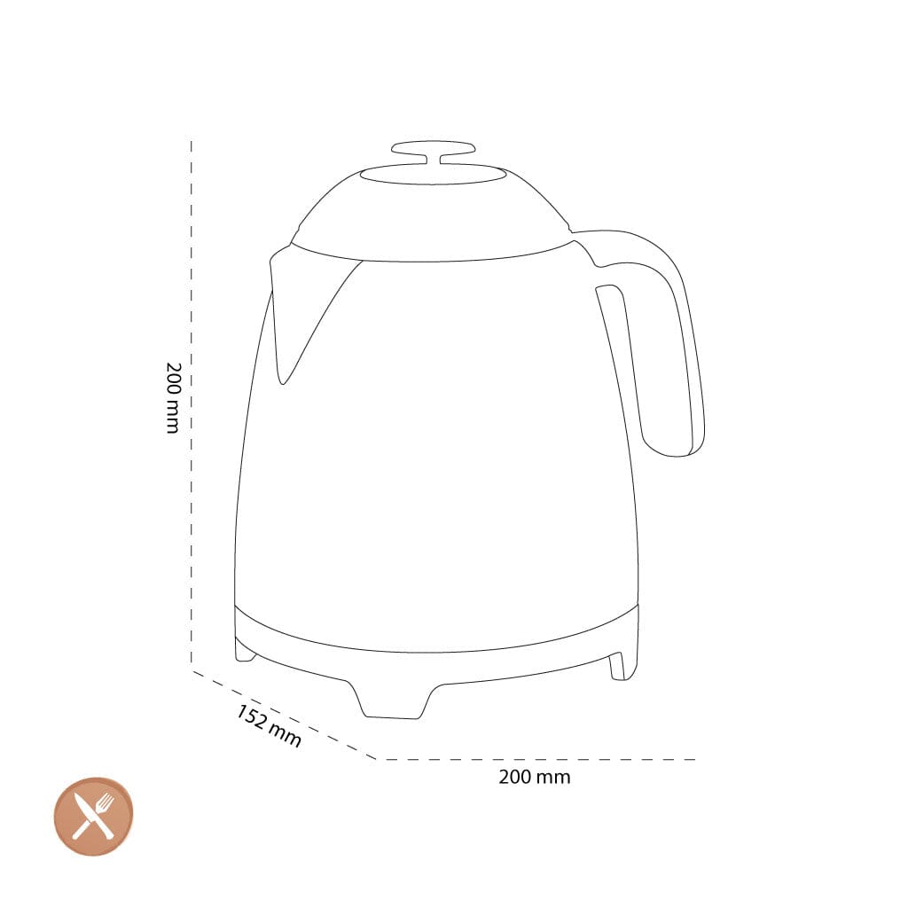 Smeg - Mini Waterkoker | Wit | Jaren 50 | Kettle Standard Waterkoker Smeg