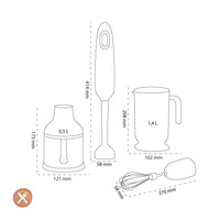 Smeg - Staafmixer | Wit | Jaren 50 | Staafmixer met accessoires Staafmixer Smeg