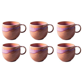 Villeroy & Boch - Perlemor Coral - Becher 0,35l Villeroy & Boch - Perlemor Coral - Mok 290ml, Set van 6 Mokken Villeroy & Boch